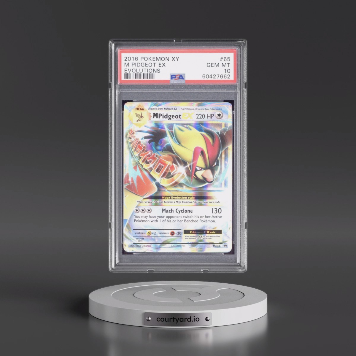 2016 Pokémon XY Evolutions #65 M Pidgeot EX - Holo (PSA 10 GEM MINT)