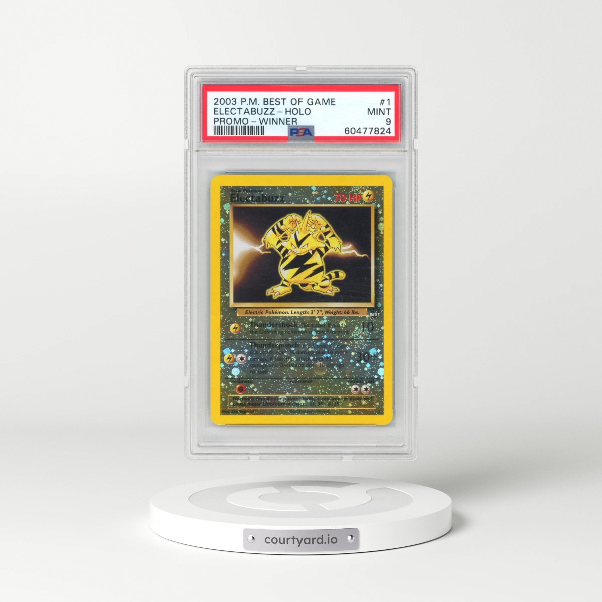 2003 Pokémon Best of Game Promo #1 Electabuzz - Reverse Foil Winner (PSA 9 MINT)