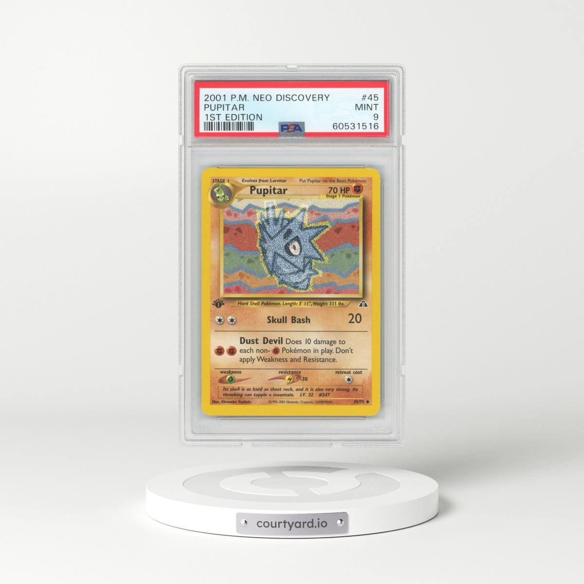 2001 Neo Discovery #45 Pupitar - 1st Edition Holo (PSA 9 MINT)