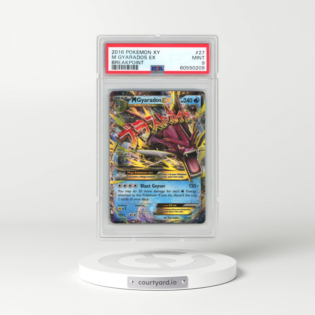 2016 Pokémon XY Breakpoint #27 M Gyarados EX - Holo (PSA 9 MINT)