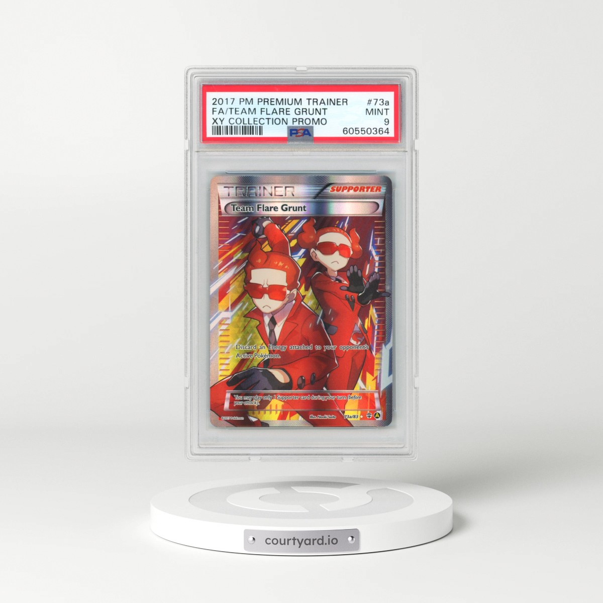 2017 Pokémon Premium Trainer XY Collection Promo #73a Team Flare Grunt - Full Art (PSA 9 MINT)