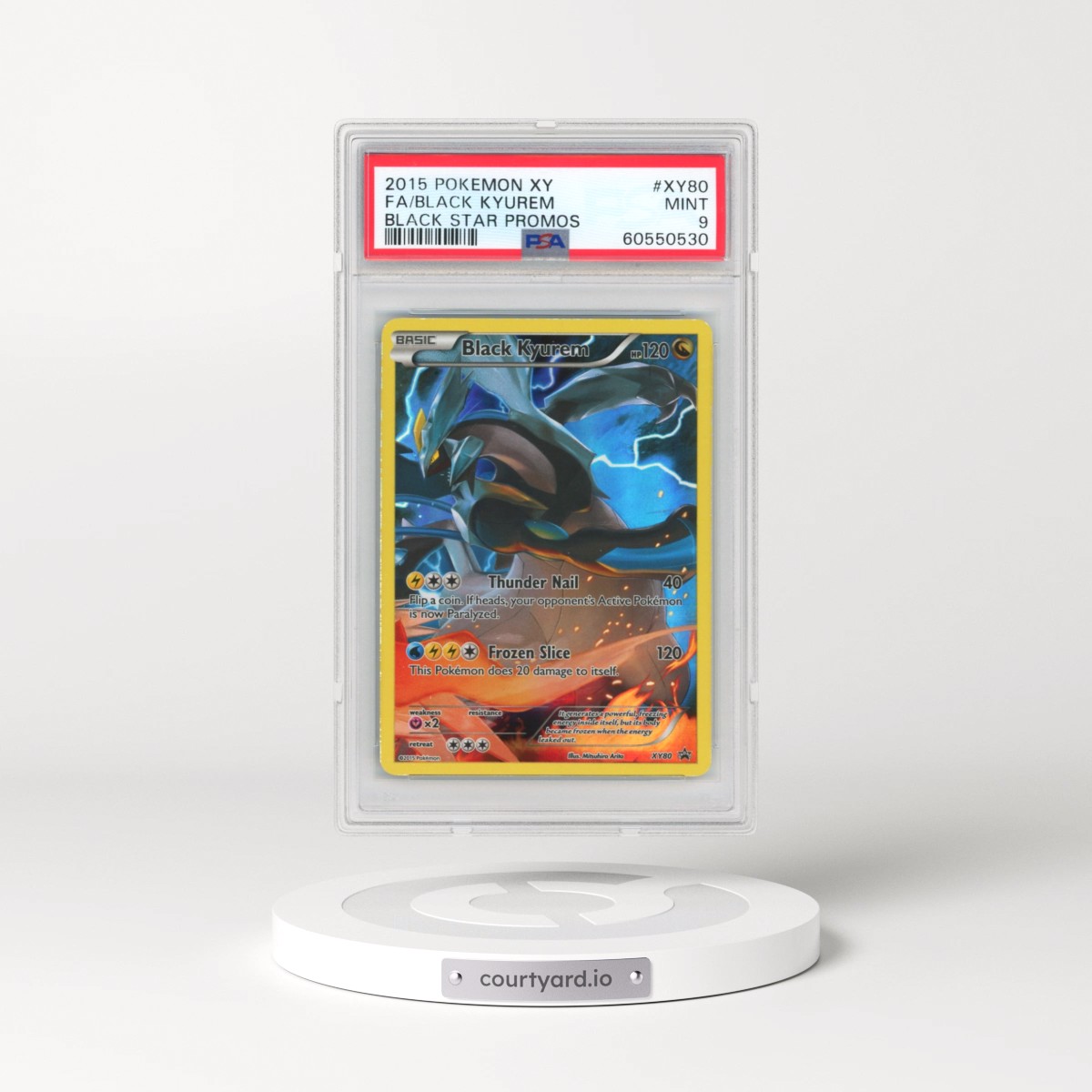 2015 Pokémon XY Black Star Promos #XY80 Black Kyurem - Full Art (PSA 9 MINT)