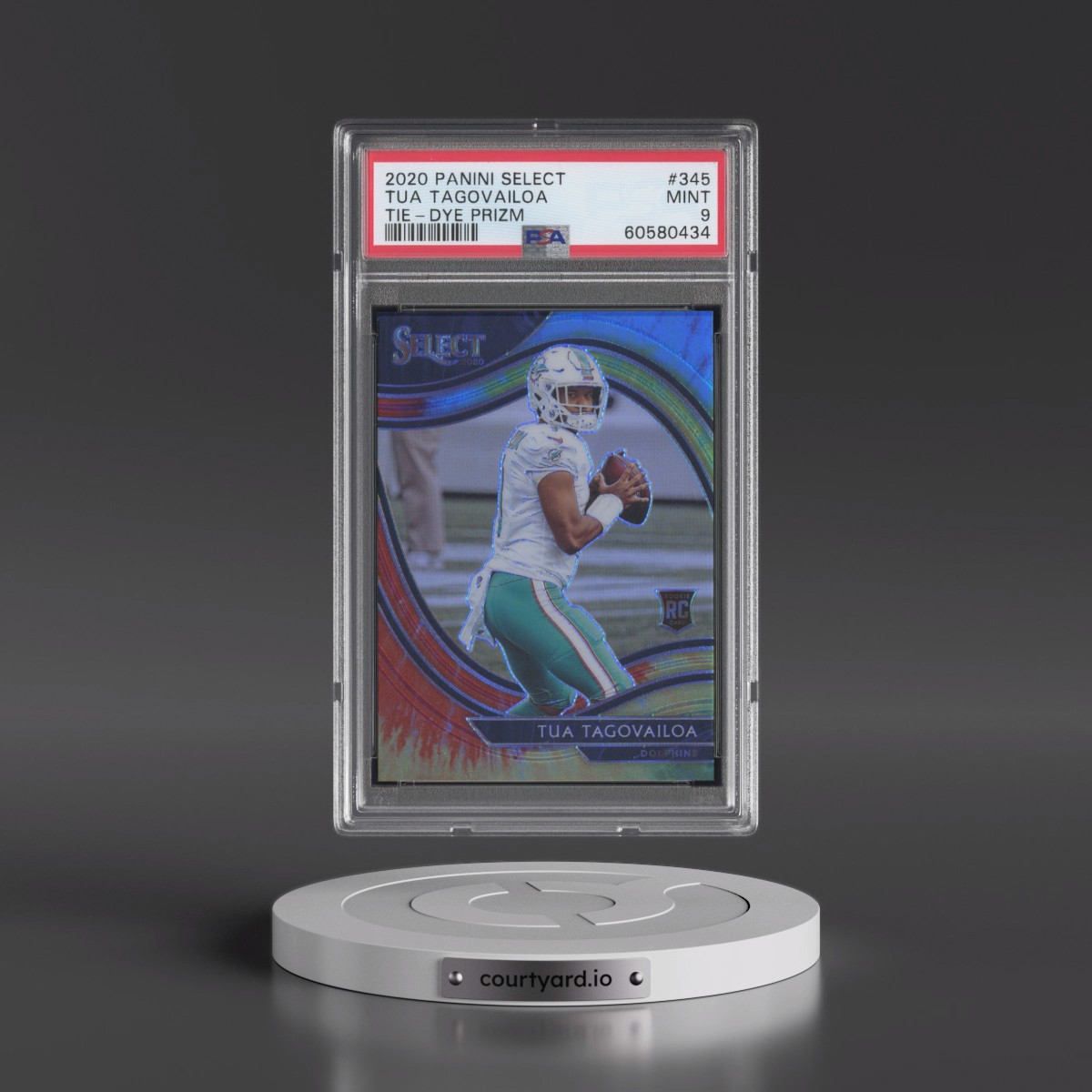 2020 Panini Select Tua Tagovailoa - Tie-Dye Prizm #345 PSA 9