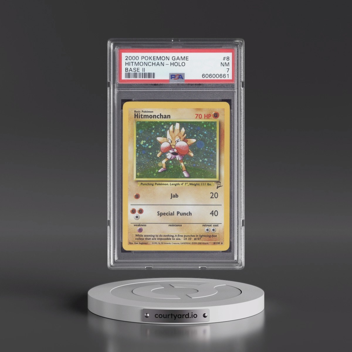 2000 Pokémon Game Base II Hitmonchan - Holo #8 PSA 7