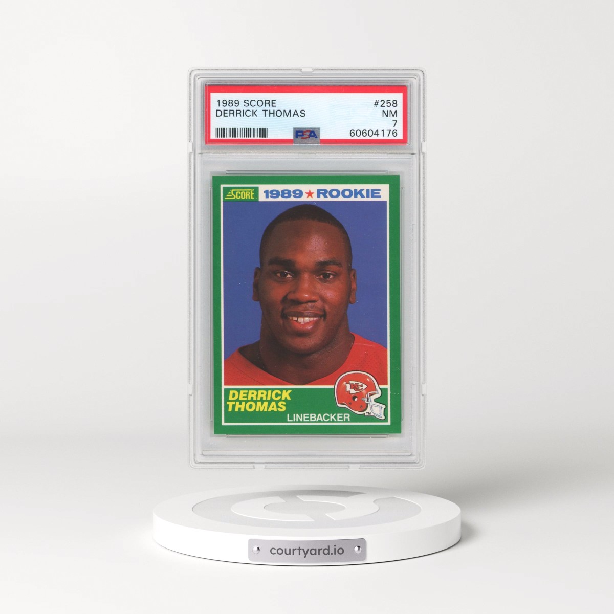 1989 Score #258 Derrick Thomas (PSA 7 NM)