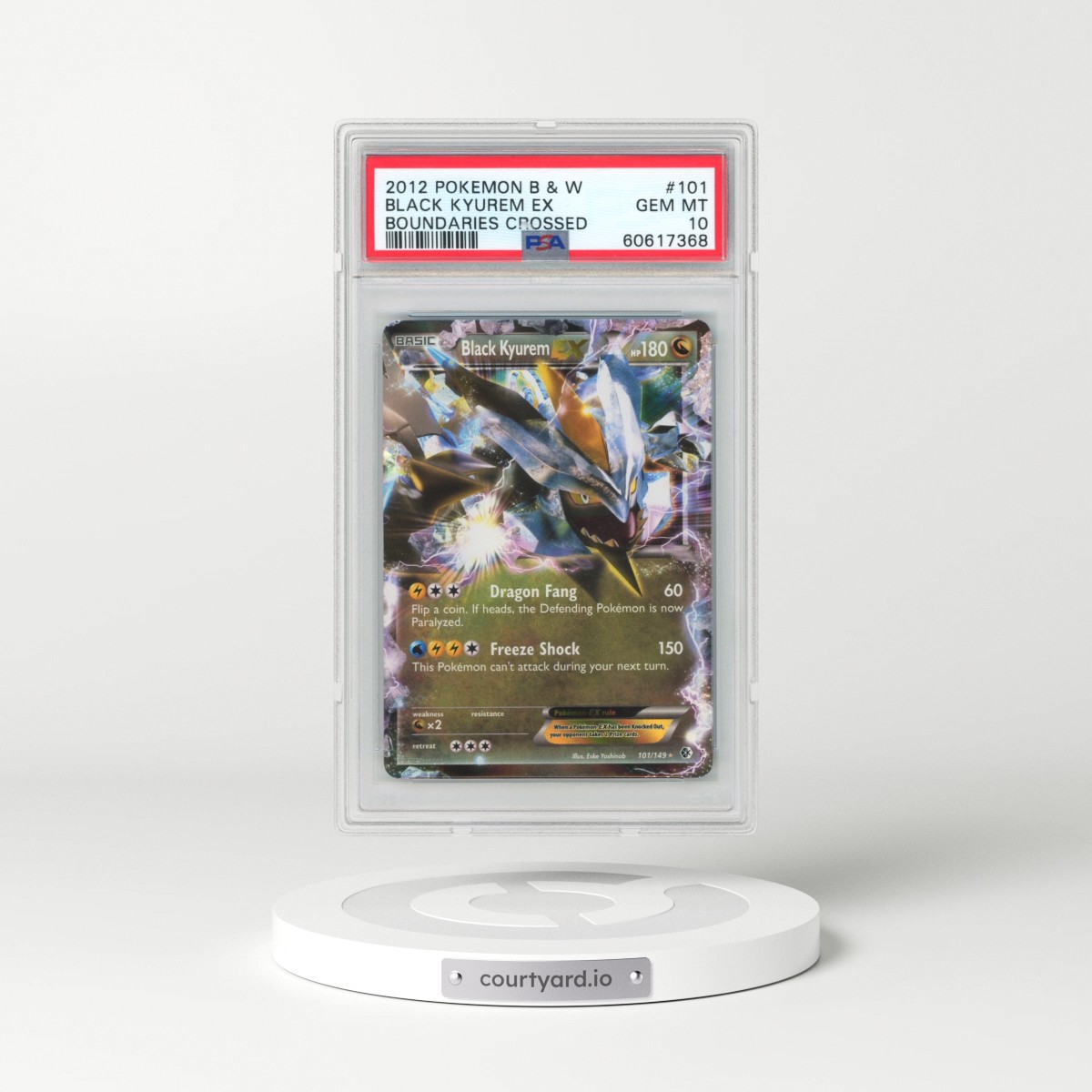 2012 Pokémon Black & White Boundaries Crossed #101 Black Kyurem EX - Holo (PSA 10 GEM MINT)