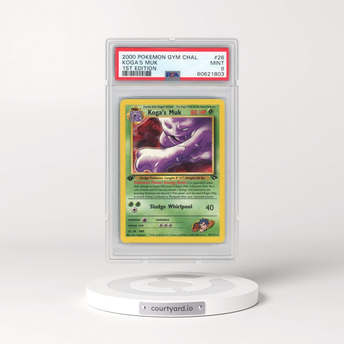 2000 Pokémon Gym Challenge #26 Koga's Muk - 1st Edition (PSA 9 MINT)