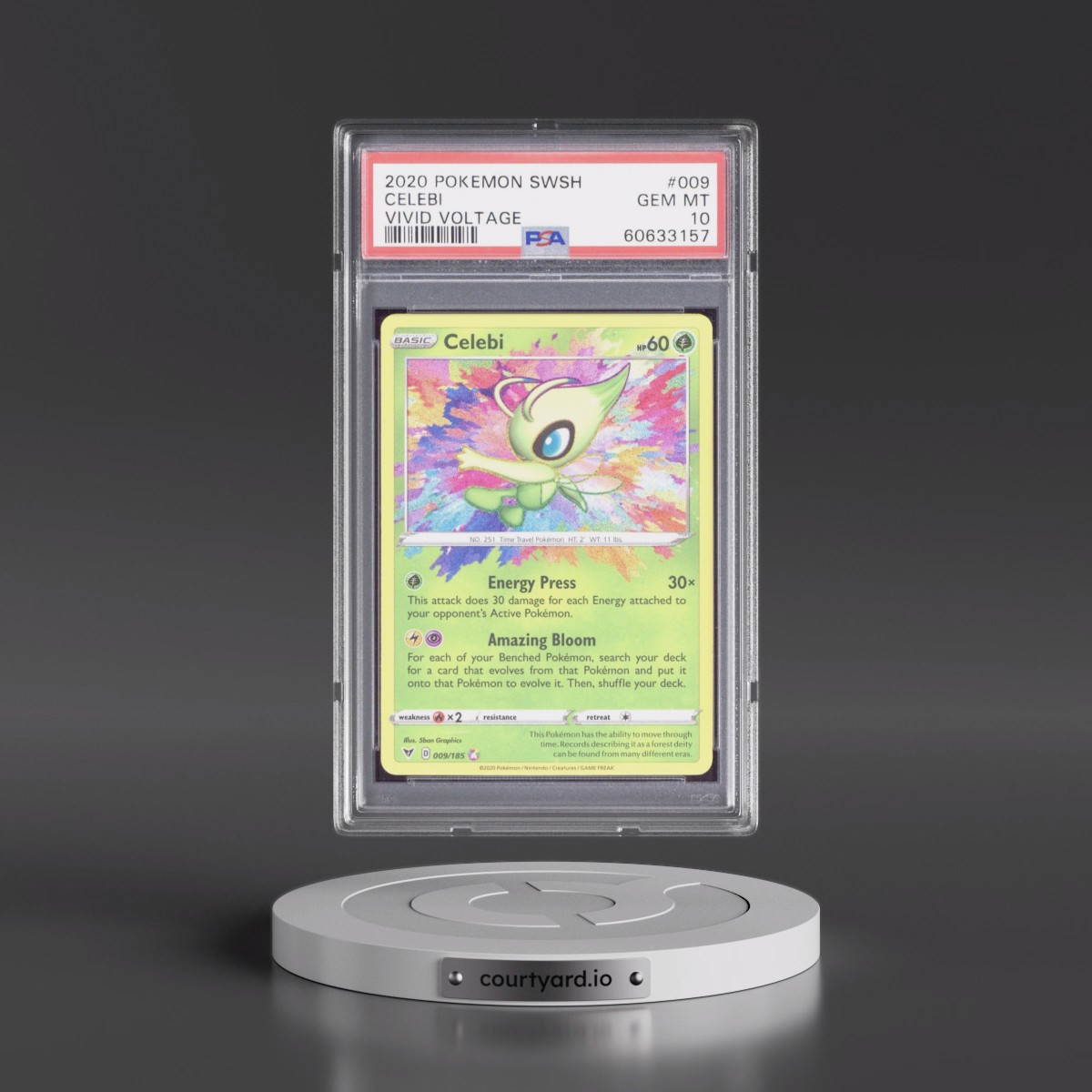 2020 Pokémon Sword & Shield Vivid Voltage #009 Celebi (PSA 10 GEM MINT)
