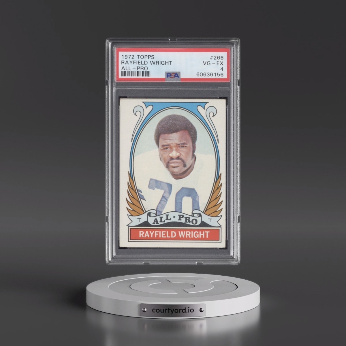 1972 Topps #266 Rayfield Wright - All-Pro (PSA 4 VG-EX)