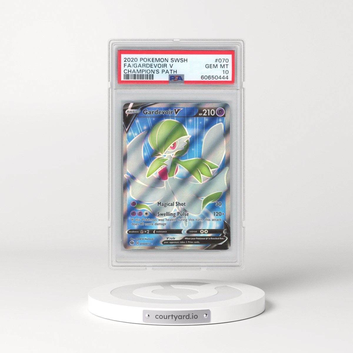 2020 Pokémon Sword & Shield Champion's Path #070 Gardevoir V - Holo Full Art (PSA 10 GEM MINT)