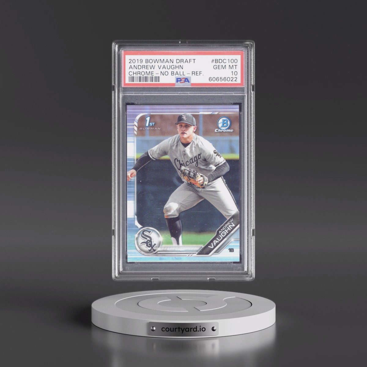 2019 Bowman Draft #BDC100 Andrew Vaughn - Chrome-No Ball-Refractor (PSA 10 GEM MINT)