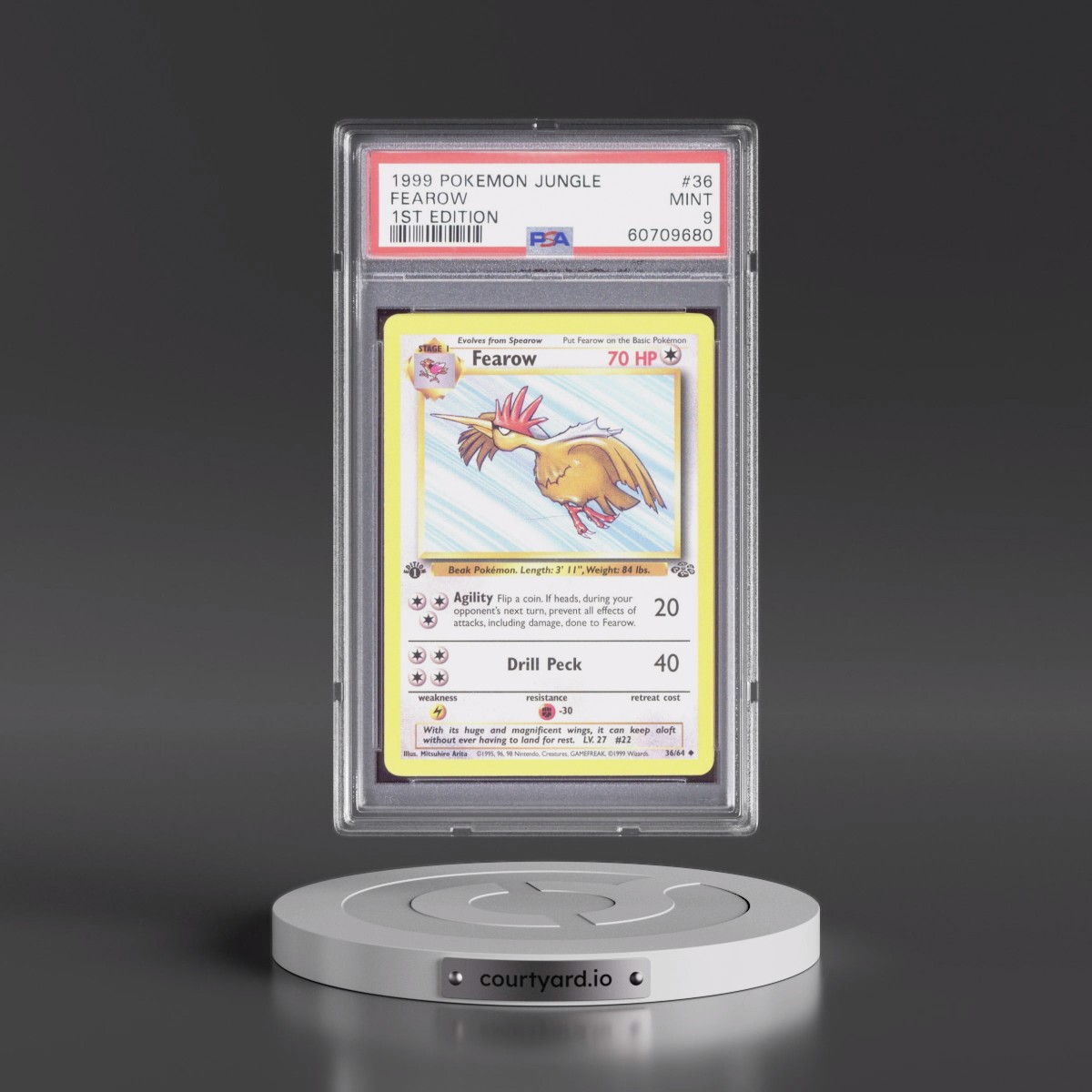 1999 Pokémon Jungle #36 Fearow - 1st Edition (PSA 9 MINT)