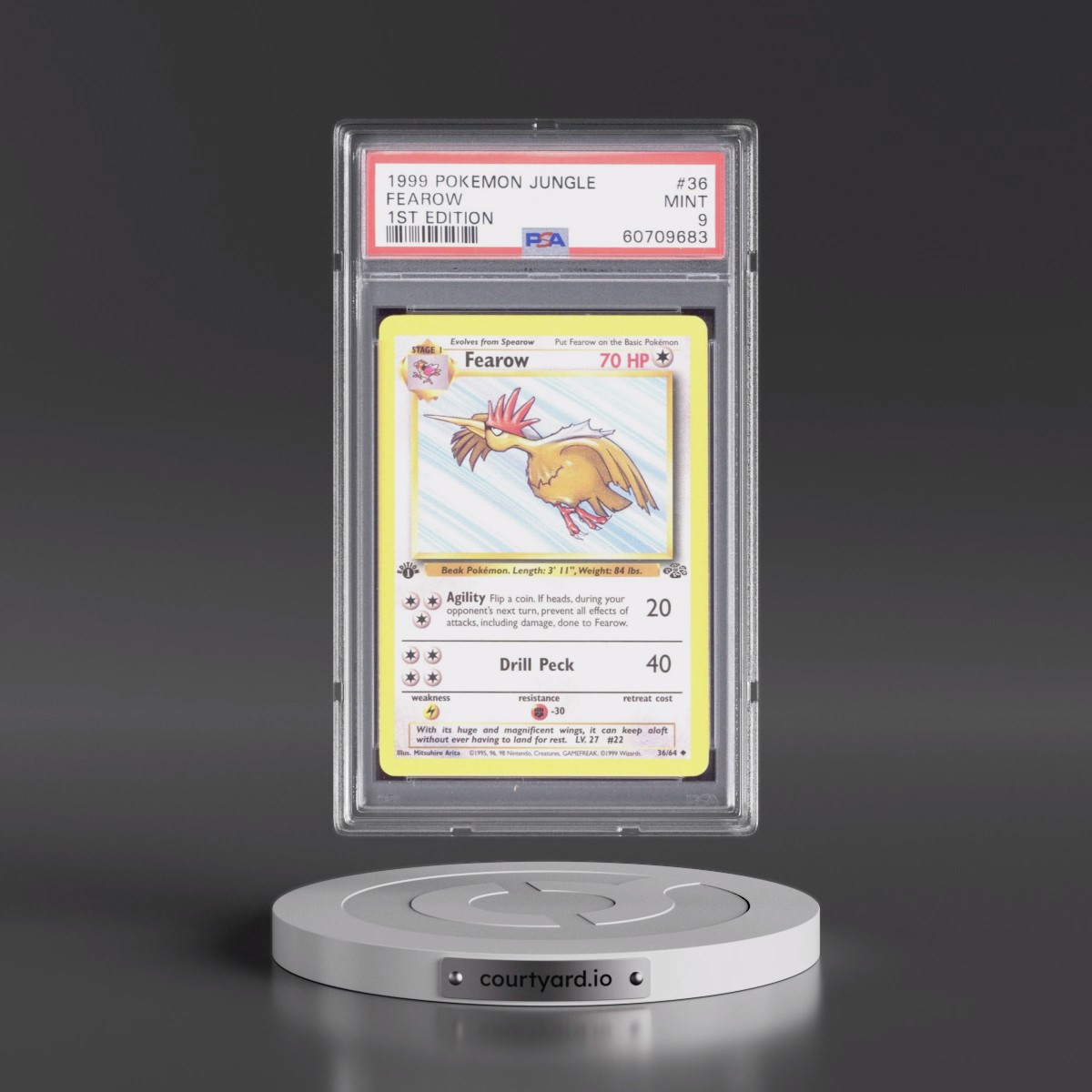 1999 Pokémon Jungle #36 Fearow - 1st Edition (PSA 9 MINT)