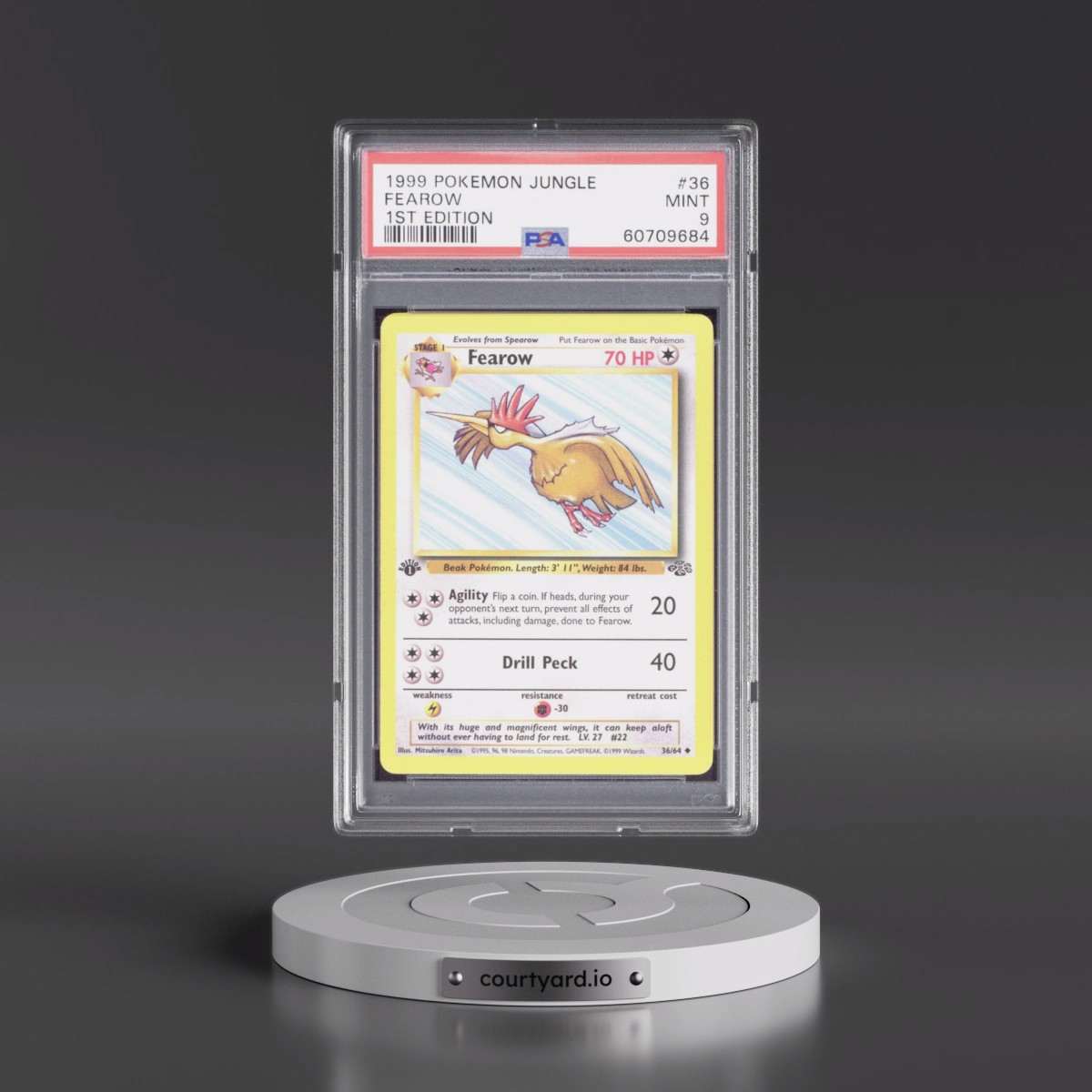 1999 Pokémon Jungle #36 Fearow - 1st Edition (PSA 9 MINT)