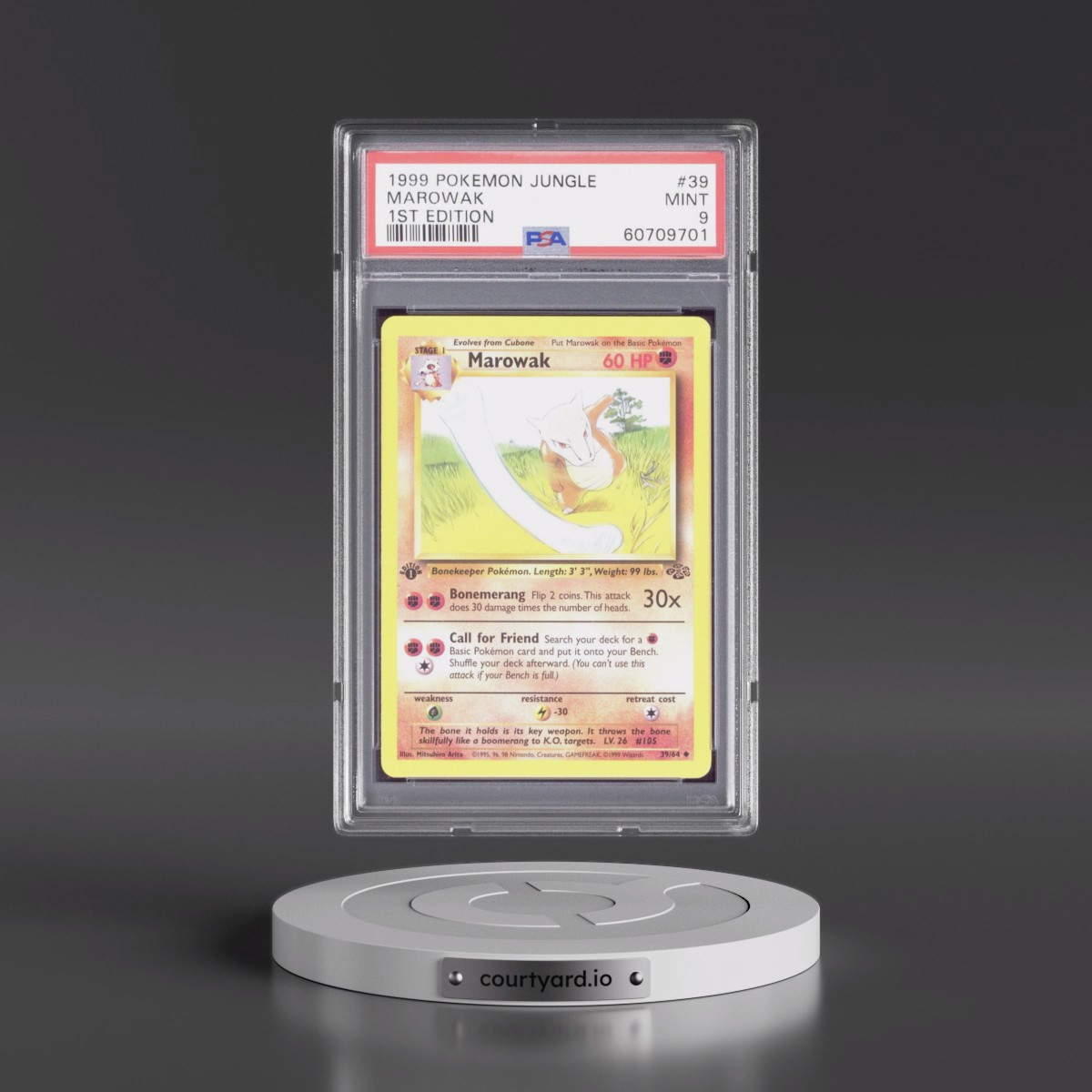 1999 Pokémon Jungle #39 Marowak - 1st Edition (PSA 9 MINT)