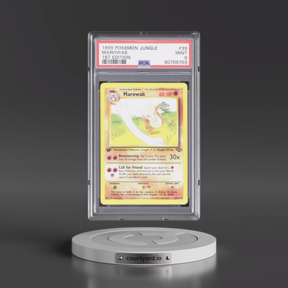 1999 Pokémon Jungle #39 Marowak - 1st Edition (PSA 9 MINT)