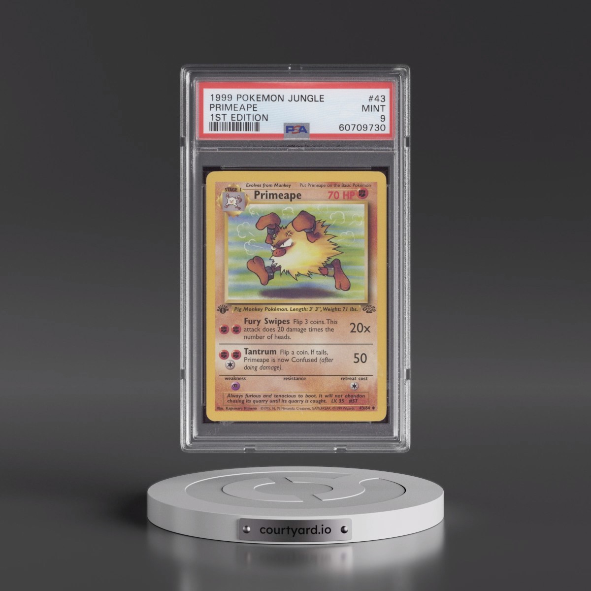 1999 Pokémon Jungle #43 Primeape - 1st Edition (PSA 9 MINT)