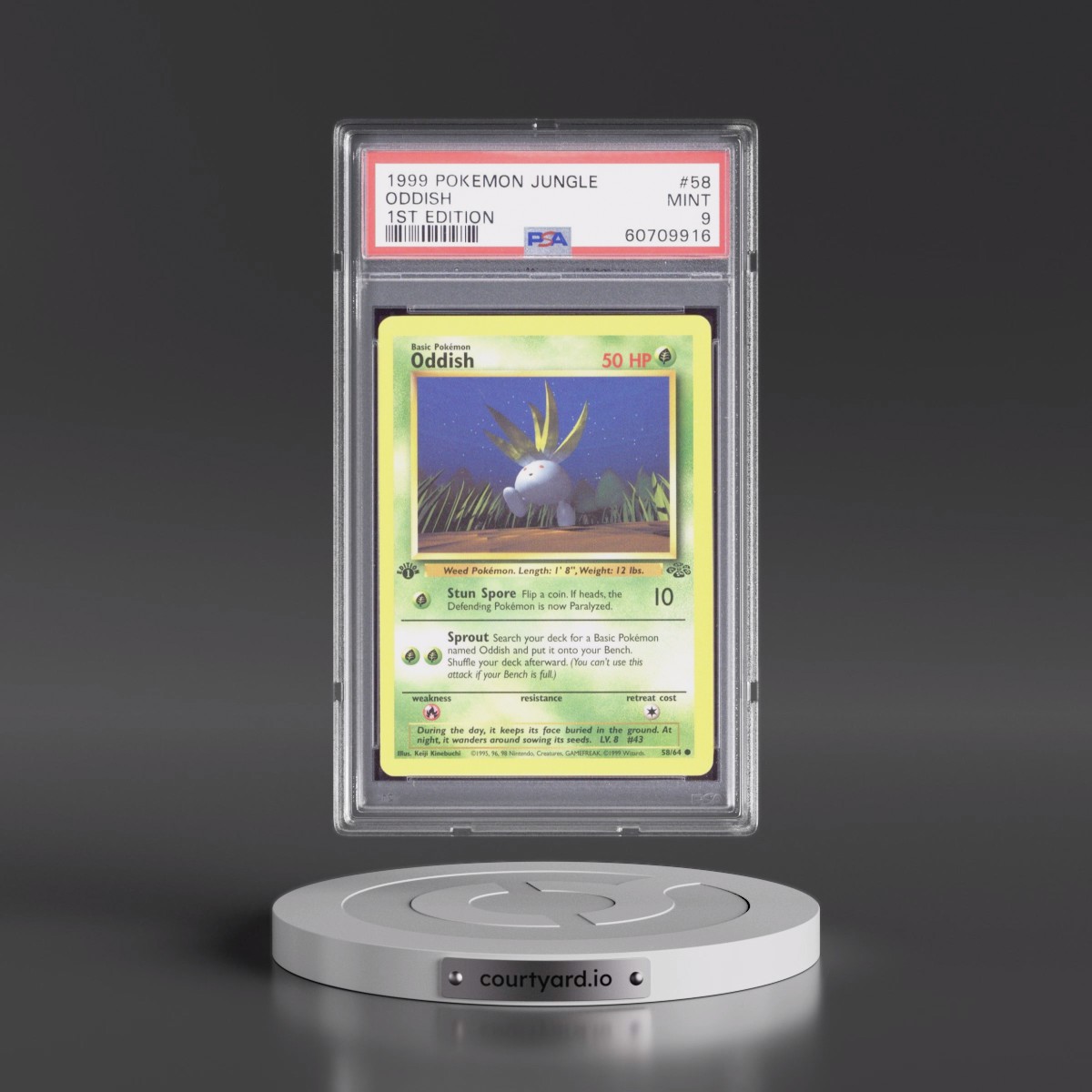 1999 Pokémon Jungle #58 Oddish - 1st Edition (PSA 9 MINT)