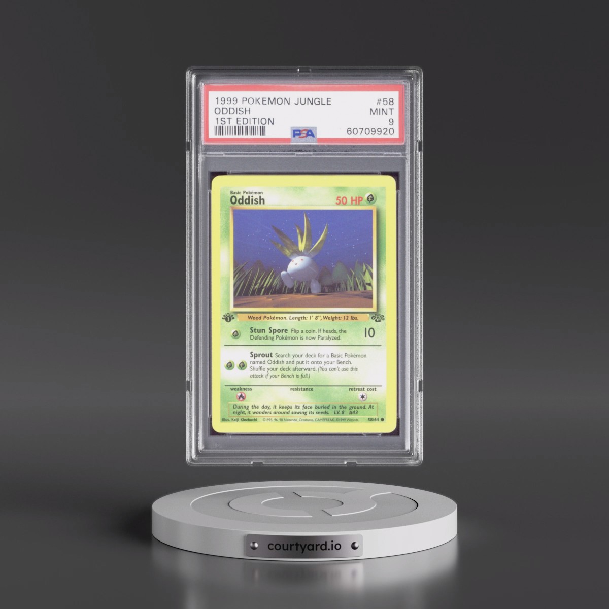 1999 Pokémon Jungle #58 Oddish - 1st Edition (PSA 9 MINT)