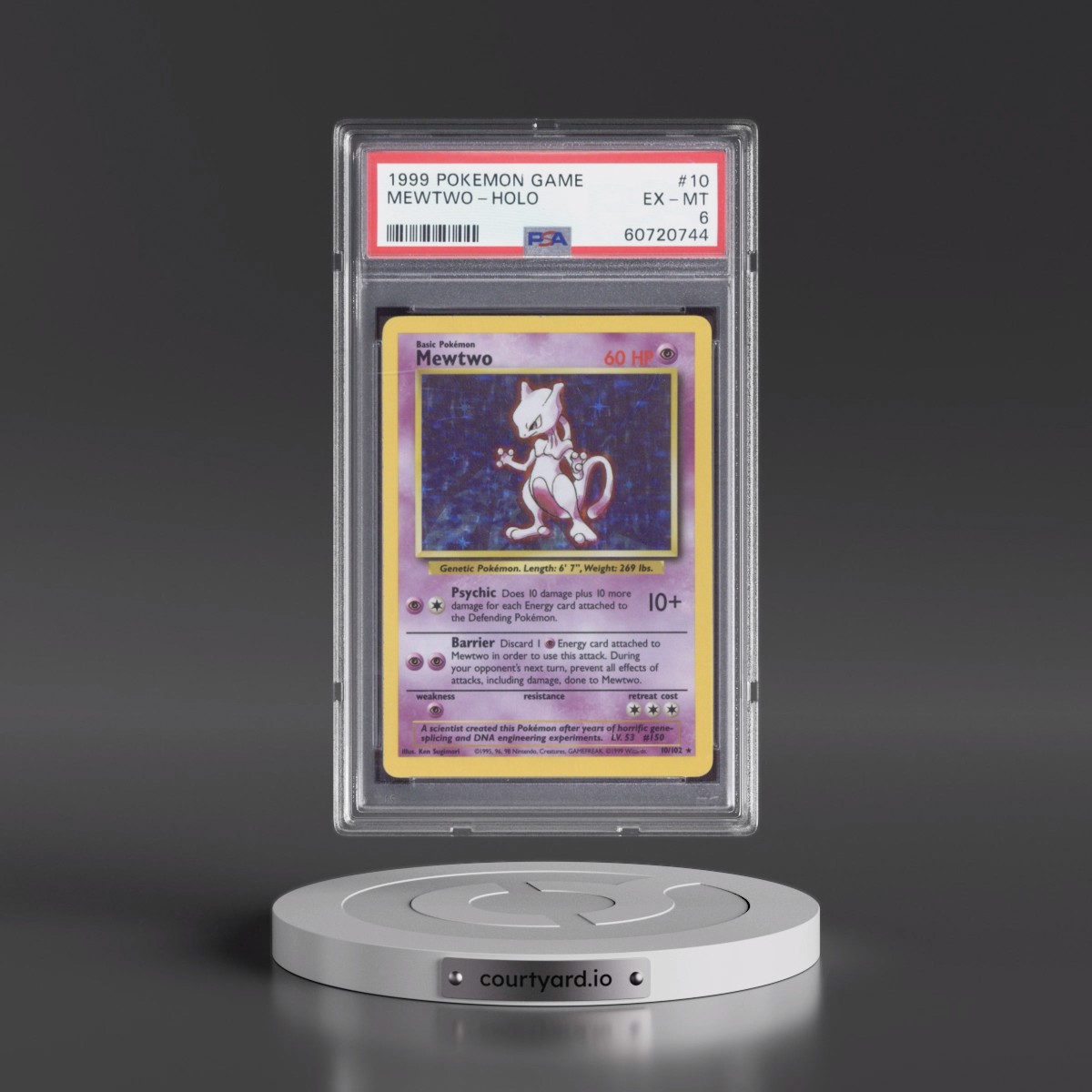 1999 Pokémon Game #10 Mewtwo - Holo (PSA 6 EX-MT)