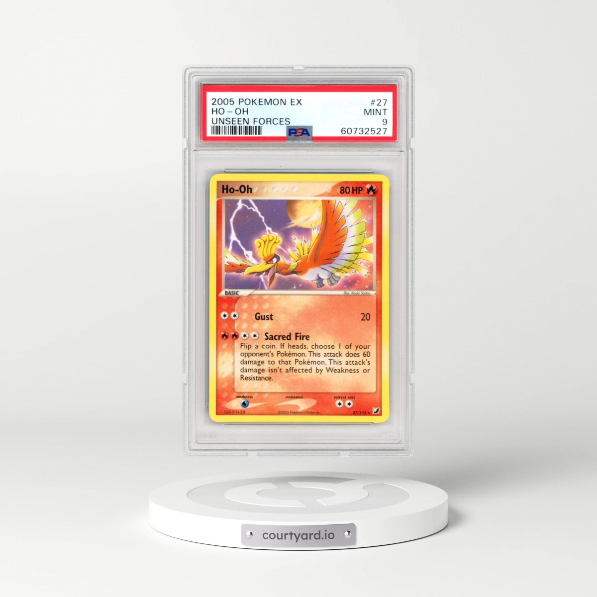 2005 Pokémon EX Unseen Forces #27 HO-Oh (PSA 9 MINT)