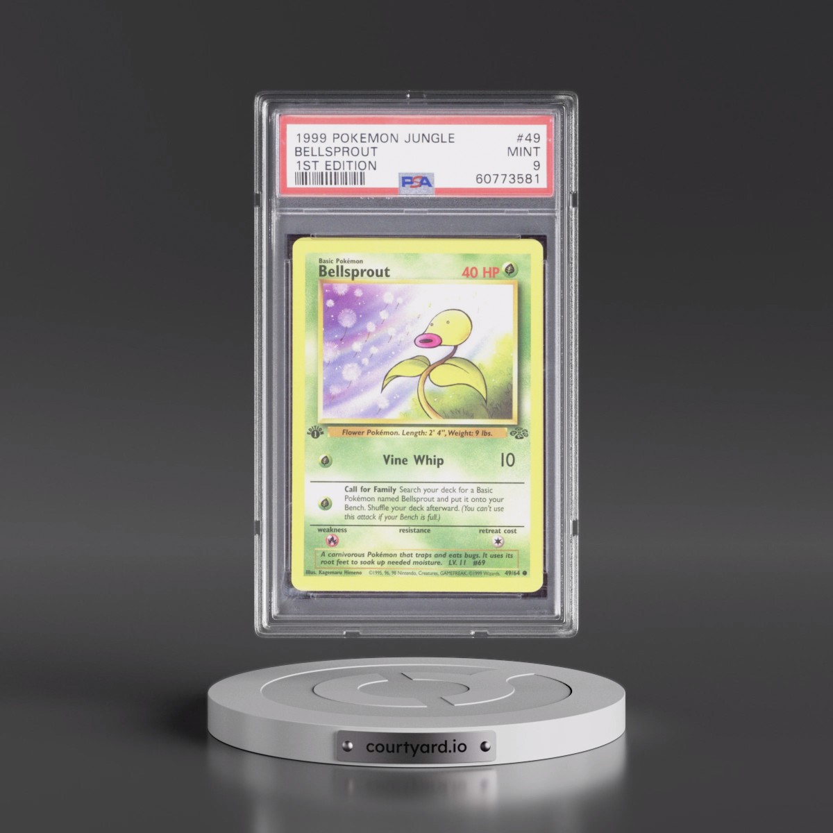1999 Pokémon Jungle #49 Bellsprout - 1st Edition (PSA 9 MINT)