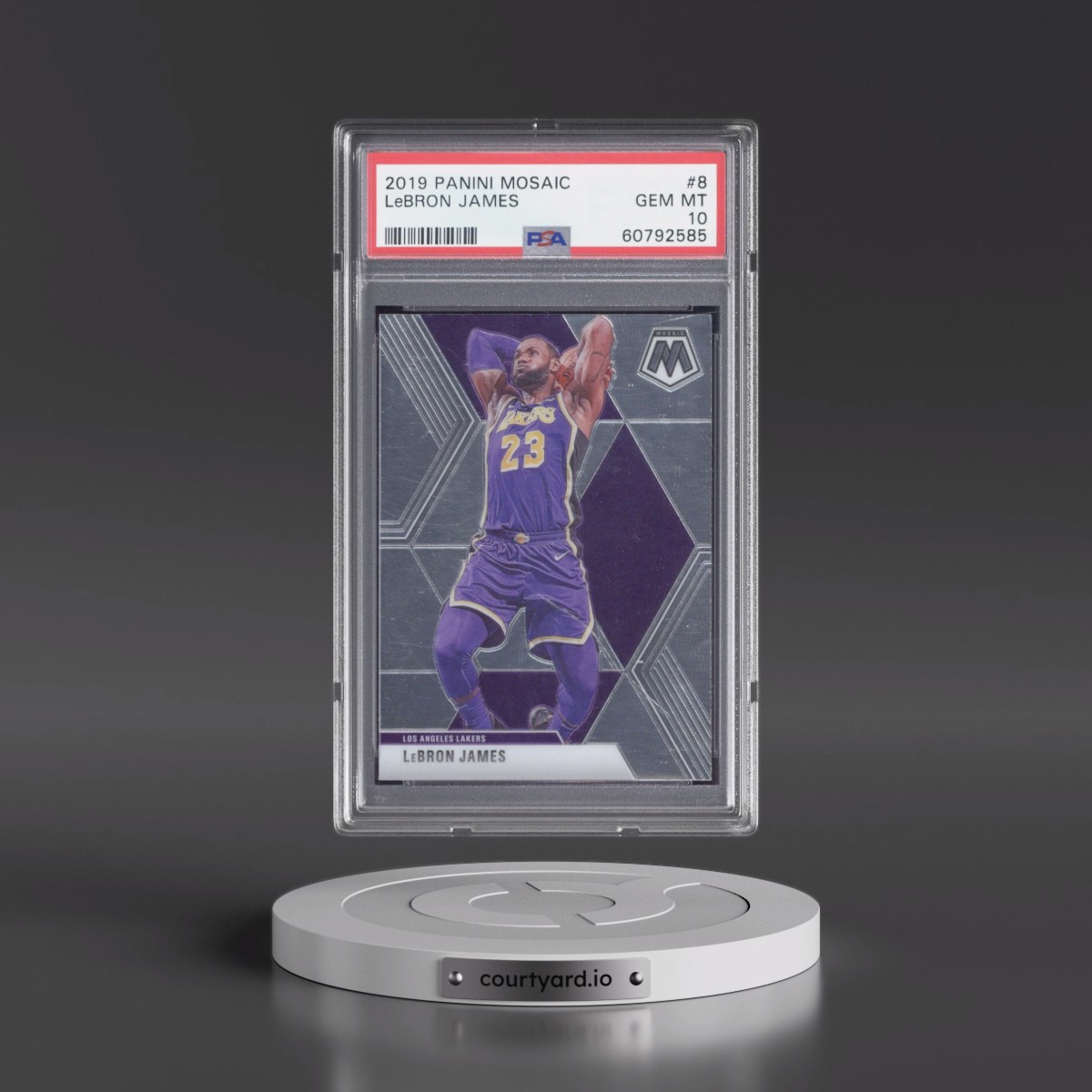 2019 Panini Mosaic #8 LeBron James (PSA 10 GEM MINT)