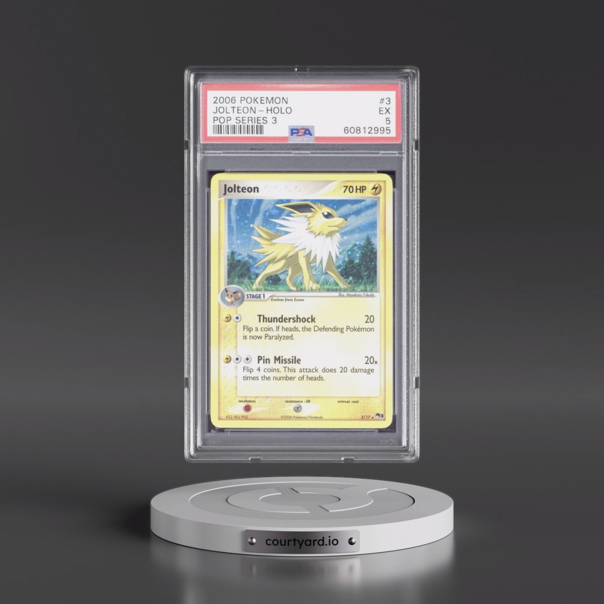 2006 Pokémon Pop Series 3 #3 Jolteon - Holo (PSA 5 EX)