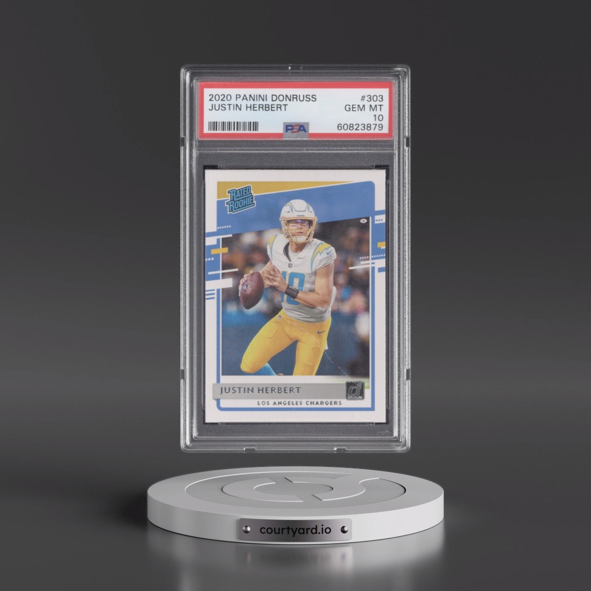 2020 Panini Donruss #303 Justin Herbert (PSA 10 GEM MINT)