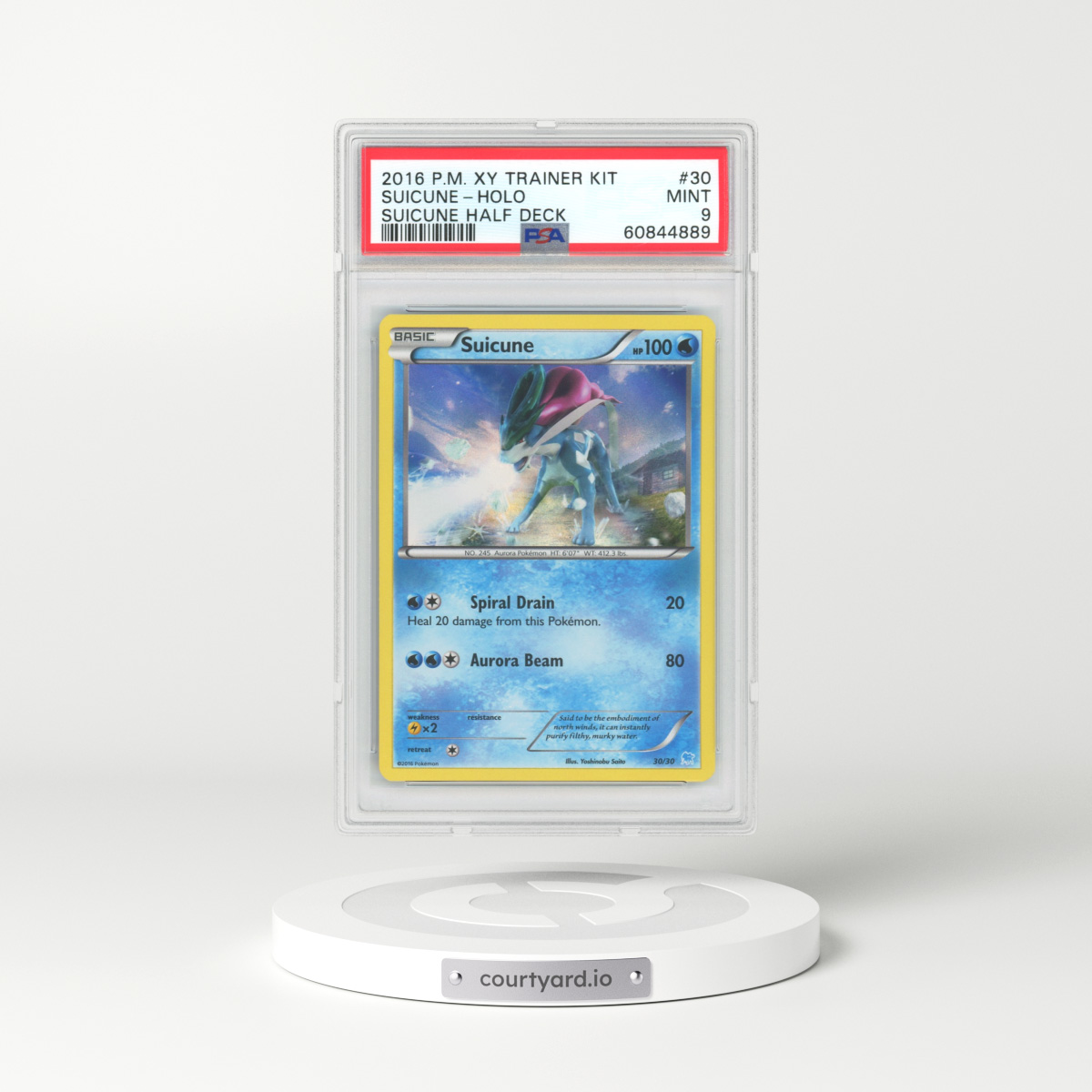 2016 XY #30 Suicune - Holo (PSA 9 MINT)