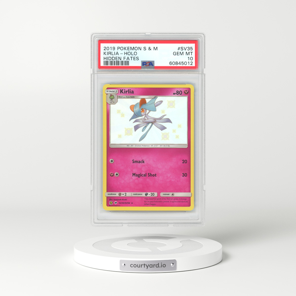 2019 Hidden Fates #SV35 Kirlia - Holo (PSA 10 GEM MINT)