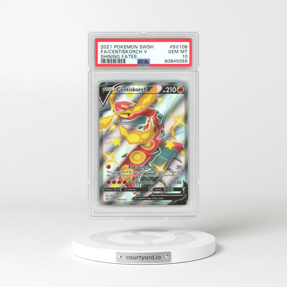 2021 Shining Fates #SV108 Centiskorch V - Full Art Holo (PSA 10 GEM MINT)
