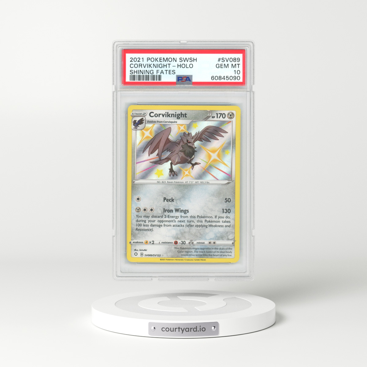 2021 Shining Fates #SV089 Corviknight - Holo (PSA 10 GEM MINT)