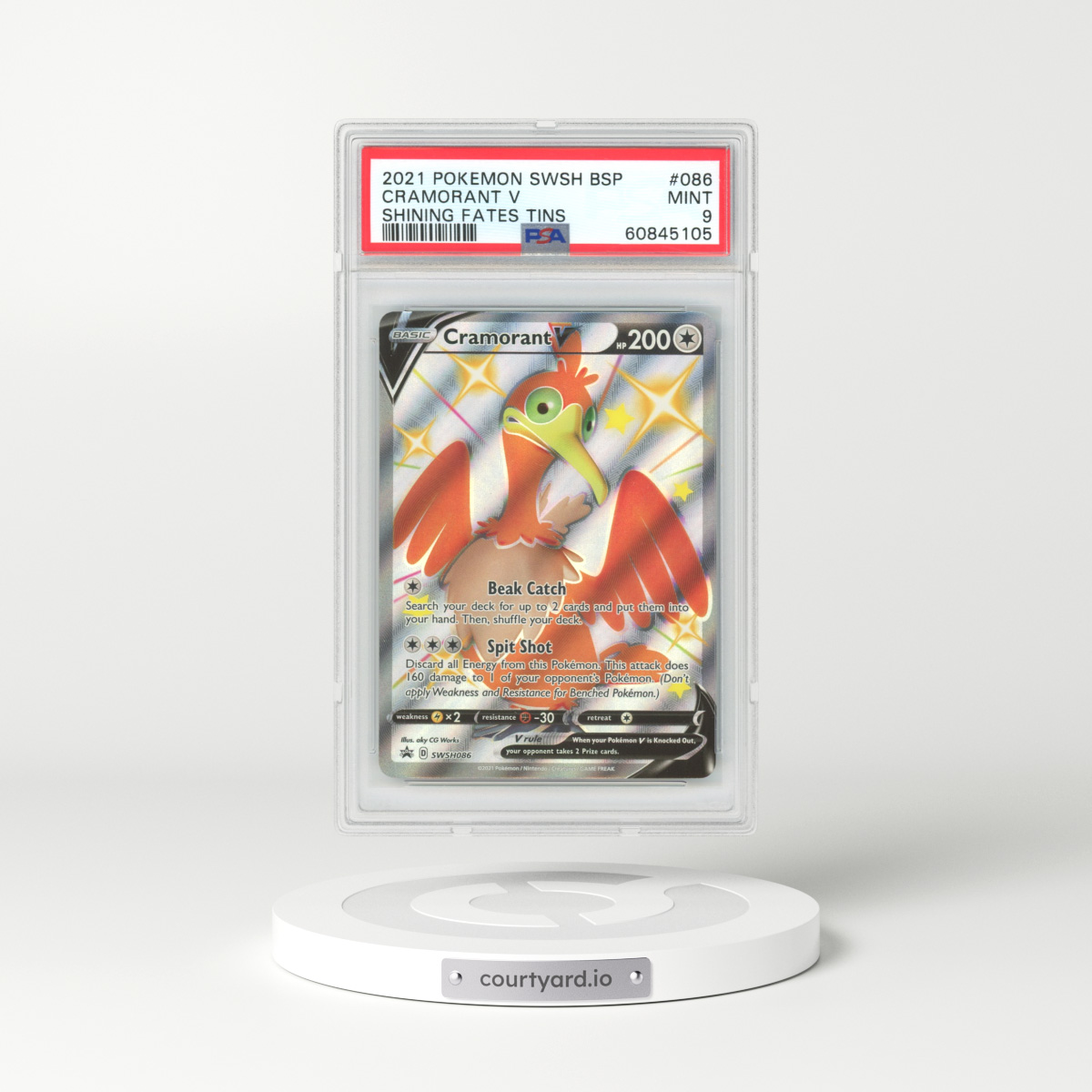 2021 Shining Fates #86 Cramorant V - Full Art Holo (PSA 9 MINT)