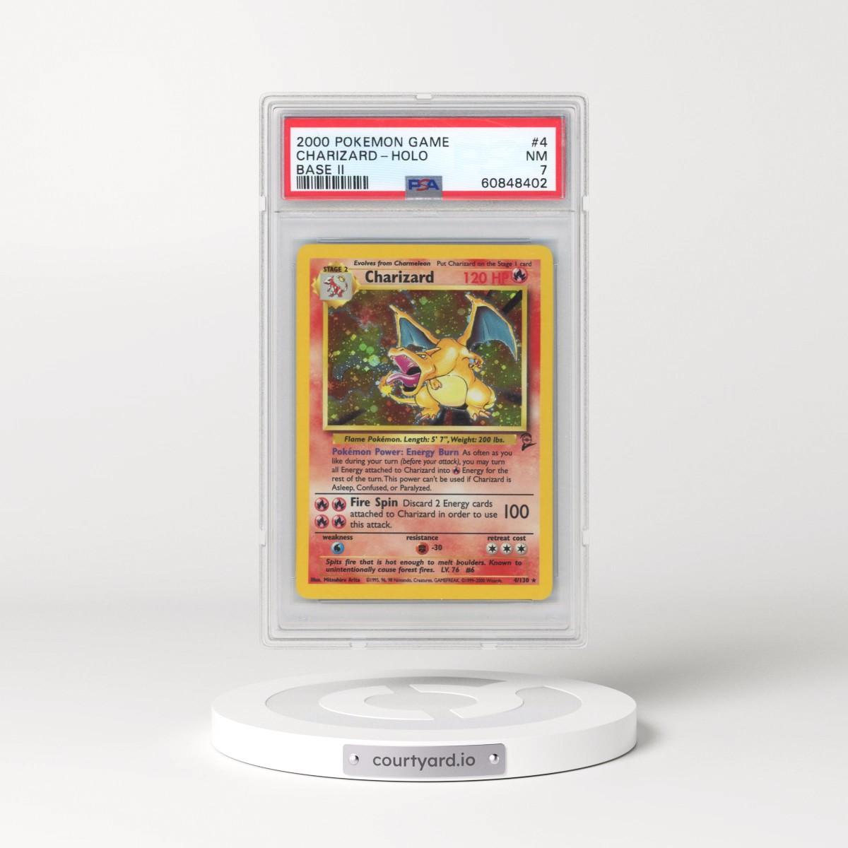 2000 Pokémon Game Base II #4 Charizard - Holo (PSA 7 NM)