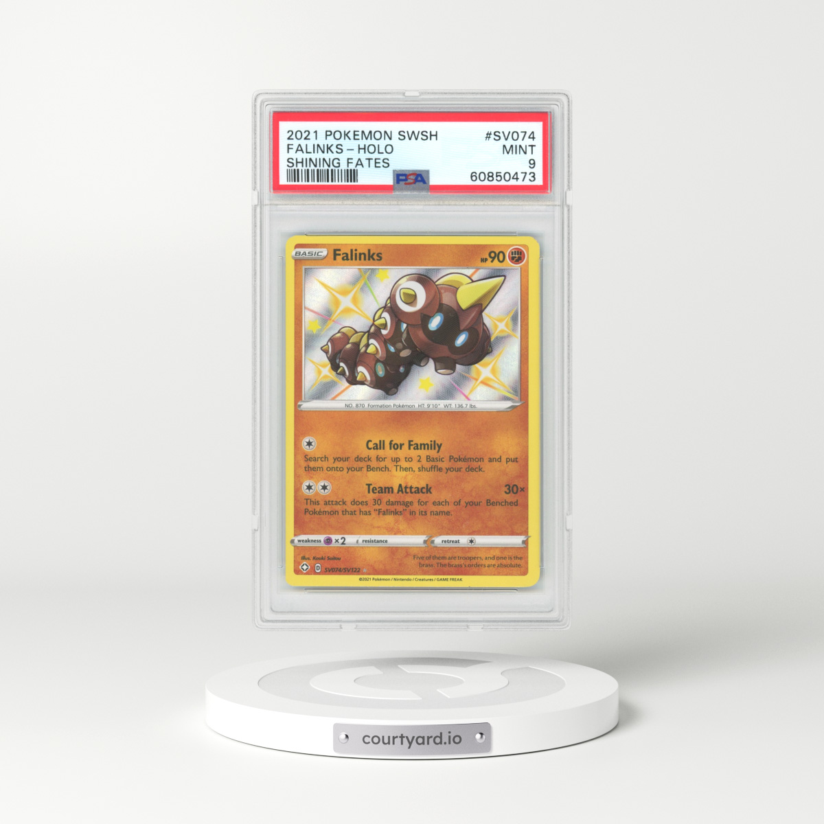 2021 Shining Fates #SV074 Falinks - Holo (PSA 9 MINT)