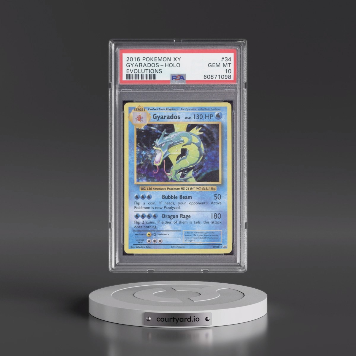 2016 Pokémon XY Evolutions Gyarados - Holo #34 PSA 10