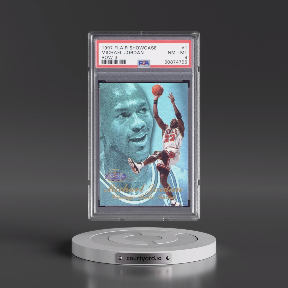 1997 Flair Showcase #1 Michael Jordan - Row 3 (PSA 8 NM-MT)