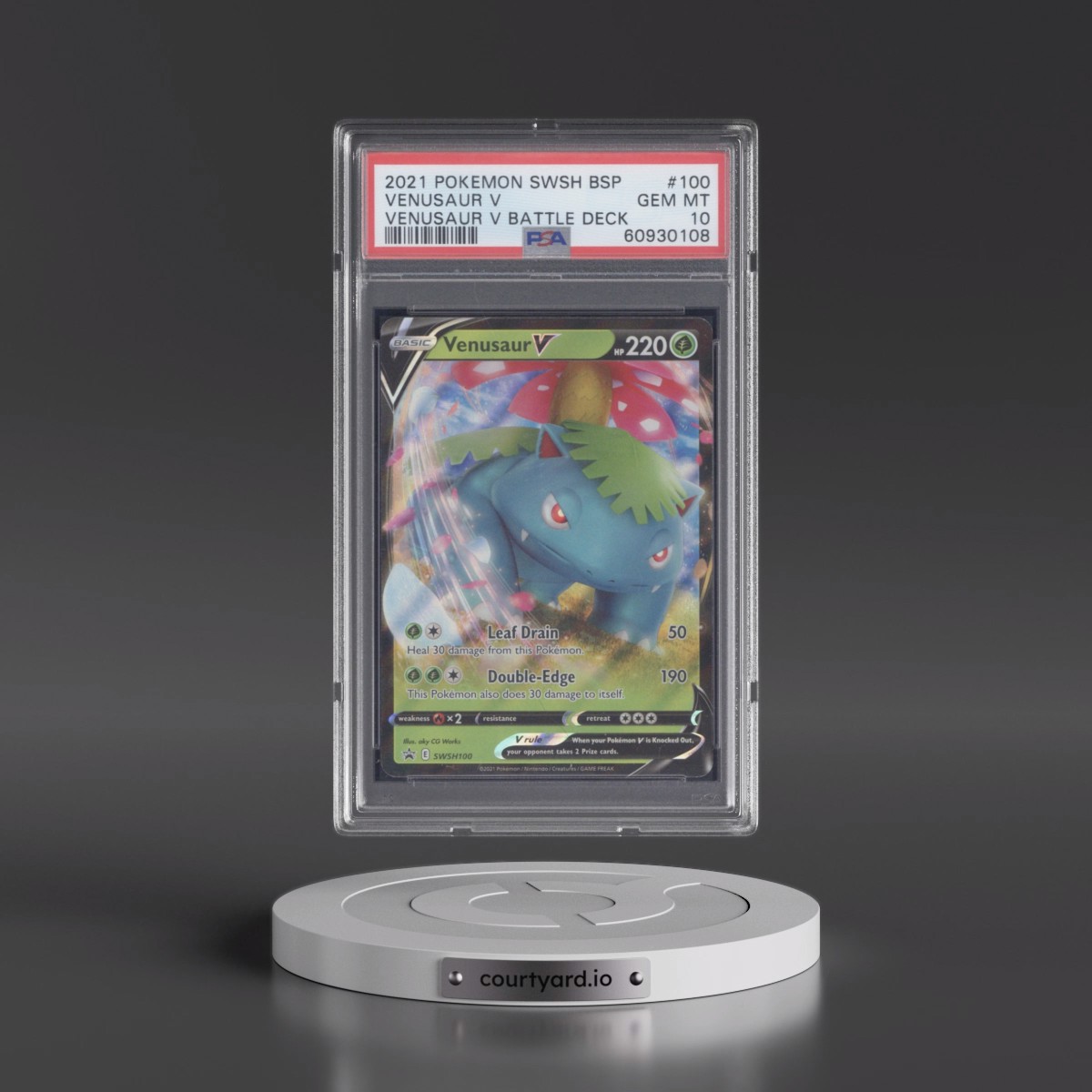 2021 Pokémon Swsh Black Star Promo Venusaur V - Holo Venusaur V Battle Deck #100 PSA 10