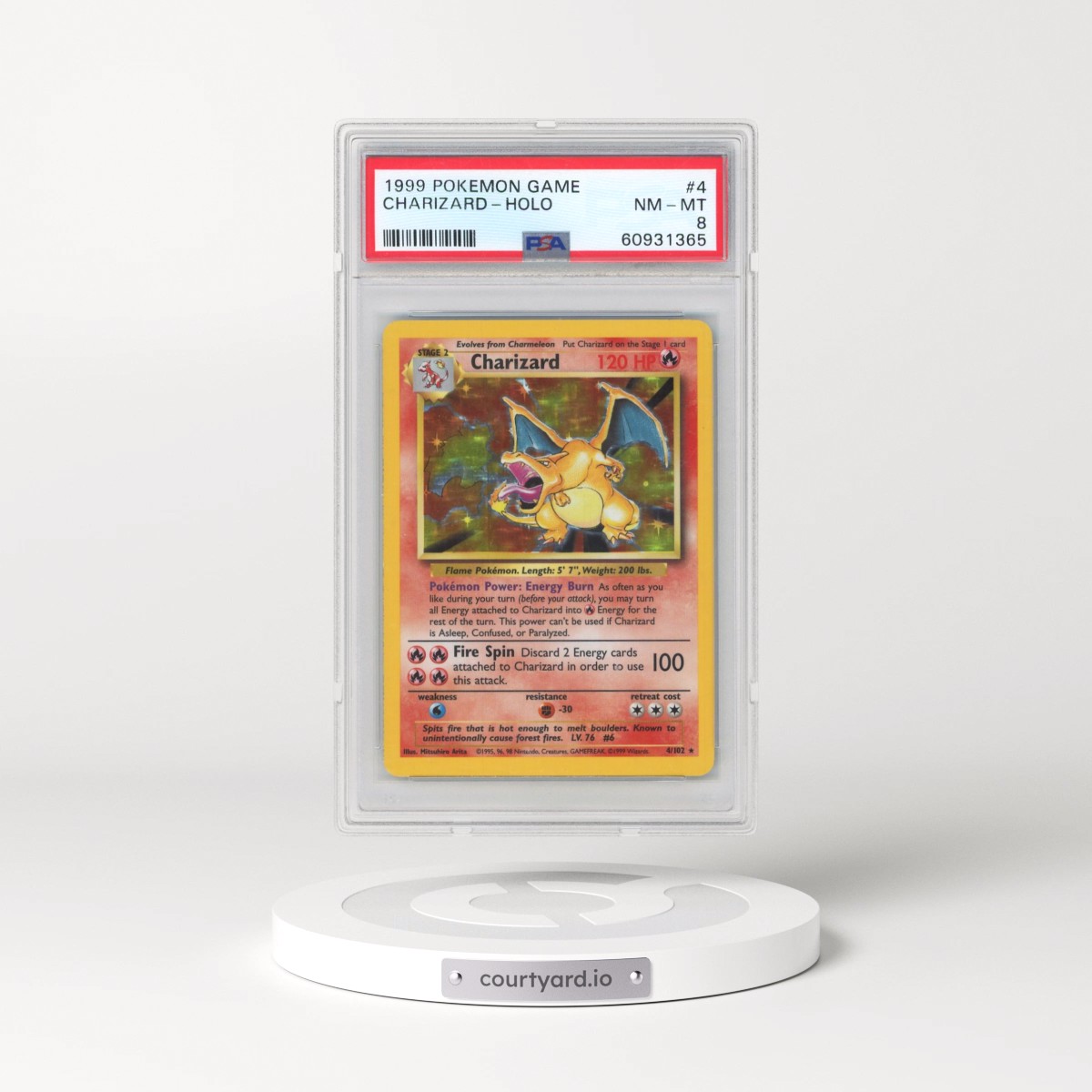 1999 Pokémon Game #4 Charizard - Holo (PSA 8 NM-MT)