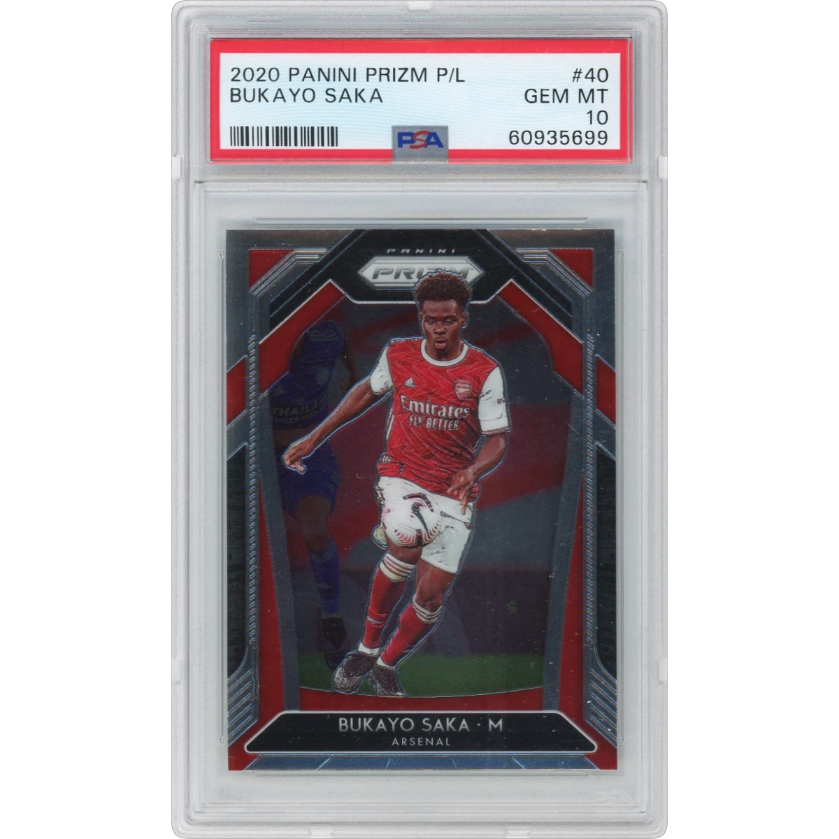2020 Panini Prizm Premier League #40 Bukayo Saka (PSA 10 GEM MINT)