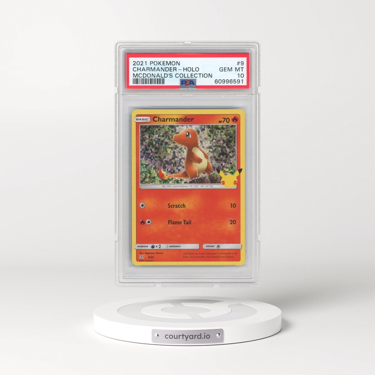 2021 Pokémon Mcdonald's Collection #9 Charmander - Holo (PSA 10 GEM MINT)