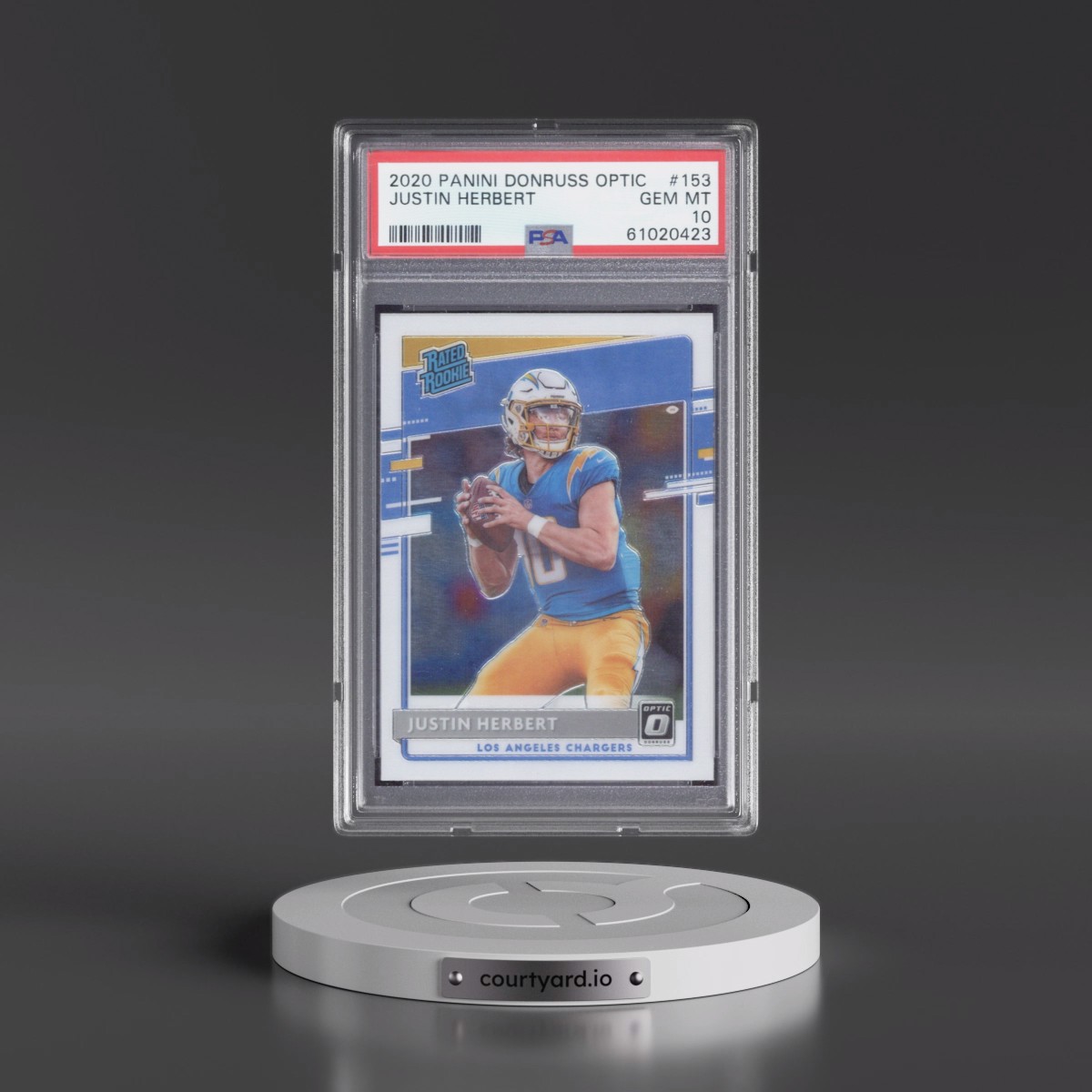 2020 Panini Donruss Optic #153 Justin Herbert (PSA 10 GEM MINT)