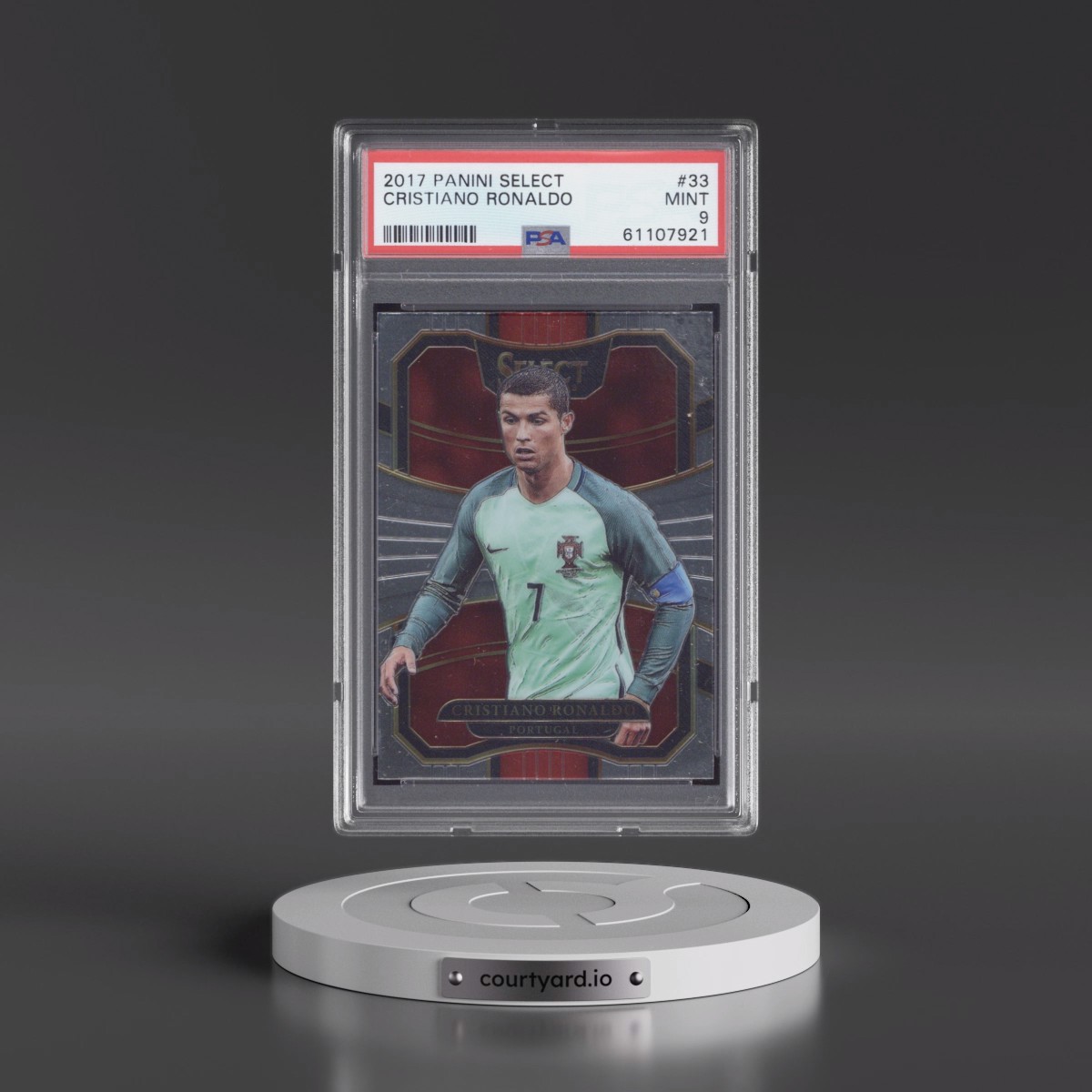 2017 Panini Select #33 Cristiano Ronaldo (PSA 9 MINT)