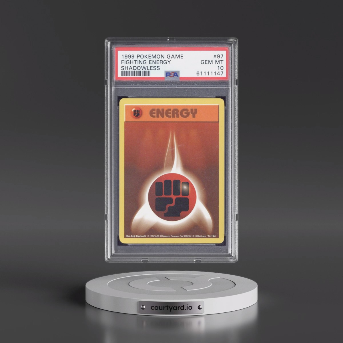 1999 Pokémon Game #97 Fighting Energy - Shadowless (PSA 10 GEM MINT)