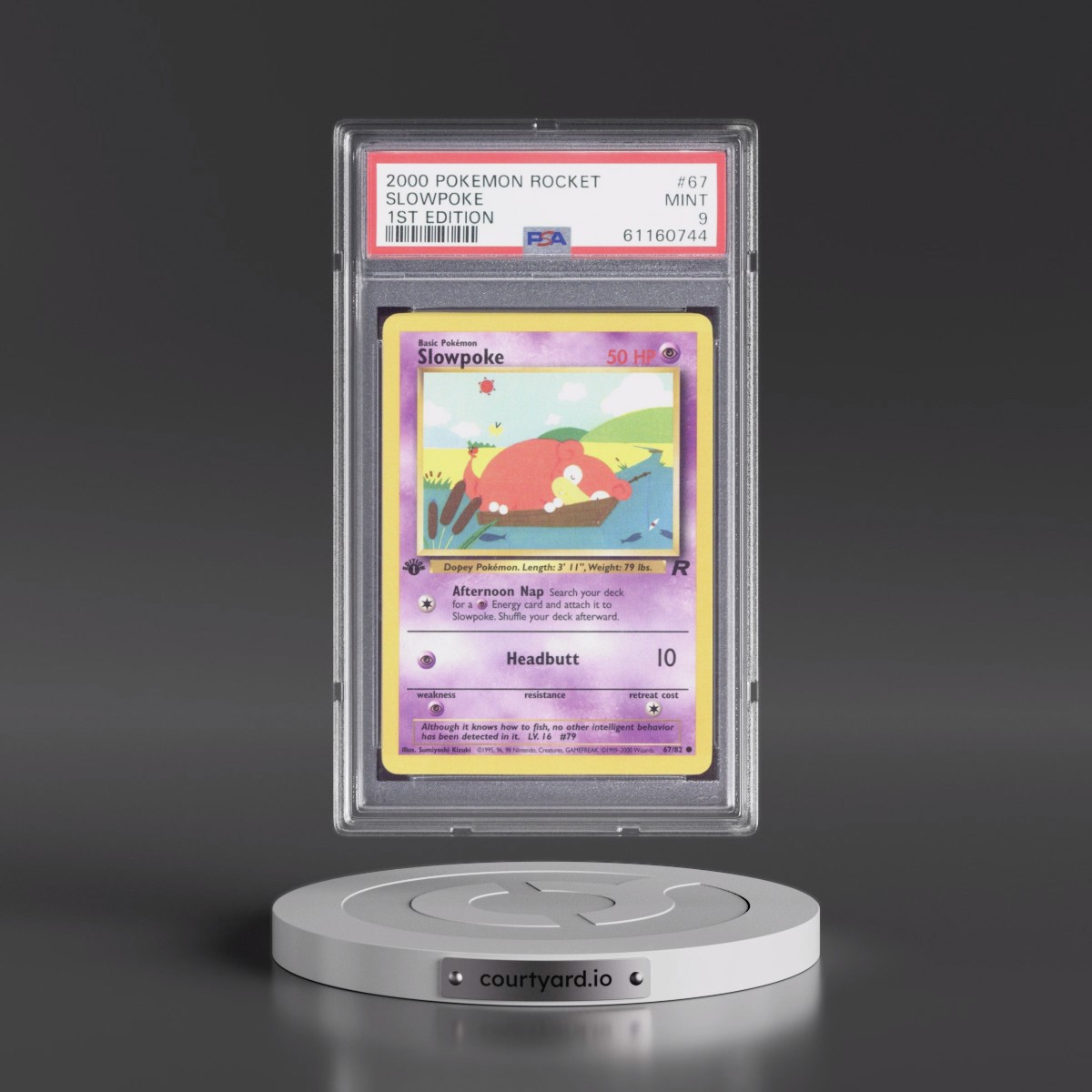 2000 Pokémon Rocket #67 Slowpoke - 1st Edition (PSA 9 MINT)
