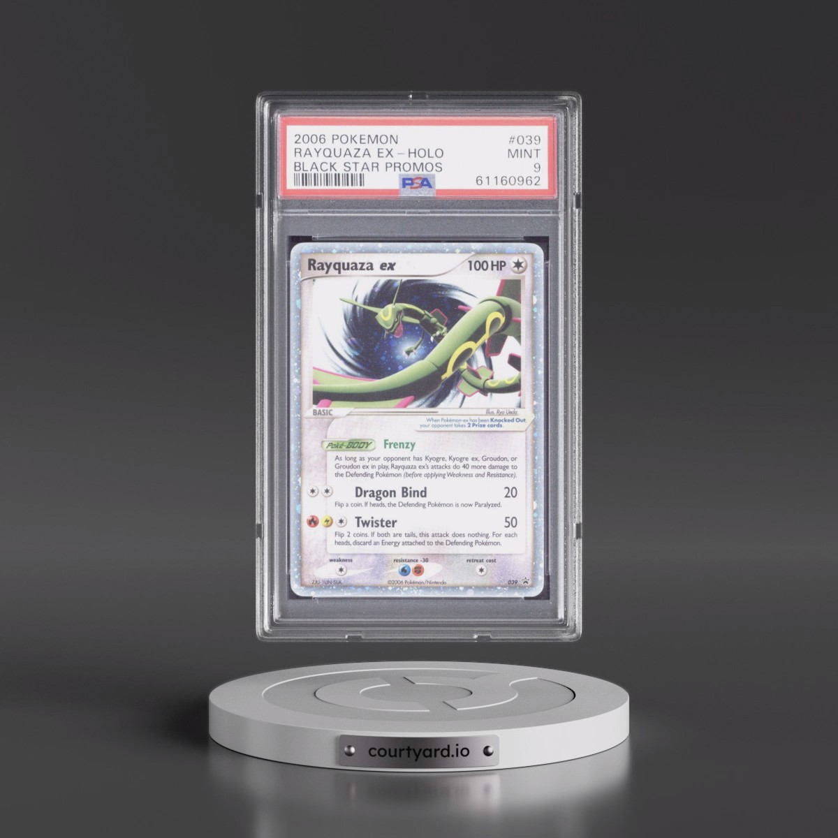 2006 Pokémon Black Star Promos #039 Rayquaza EX - Holo Holo (PSA 9 MINT)