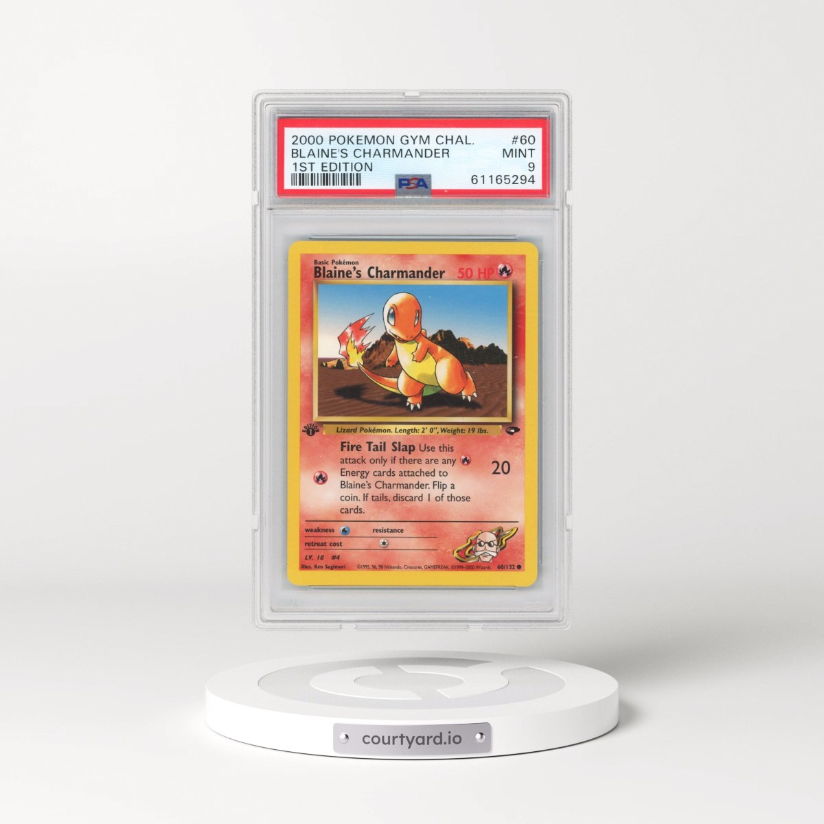 2000 Pokémon Gym Challenge #60 Blaine's Charmander - 1st Edition (PSA 9 MINT)