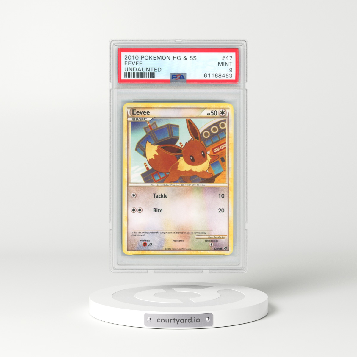 2010 Pokémon Heartgold & Soulsilver Undaunted #47 Eevee (PSA 9 MINT)