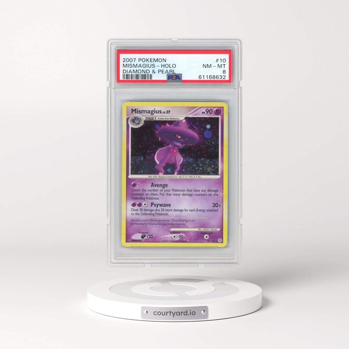 2007 Pokémon Diamond & Pearl #10 Mismagius - Holo (PSA 8 NM-MT)